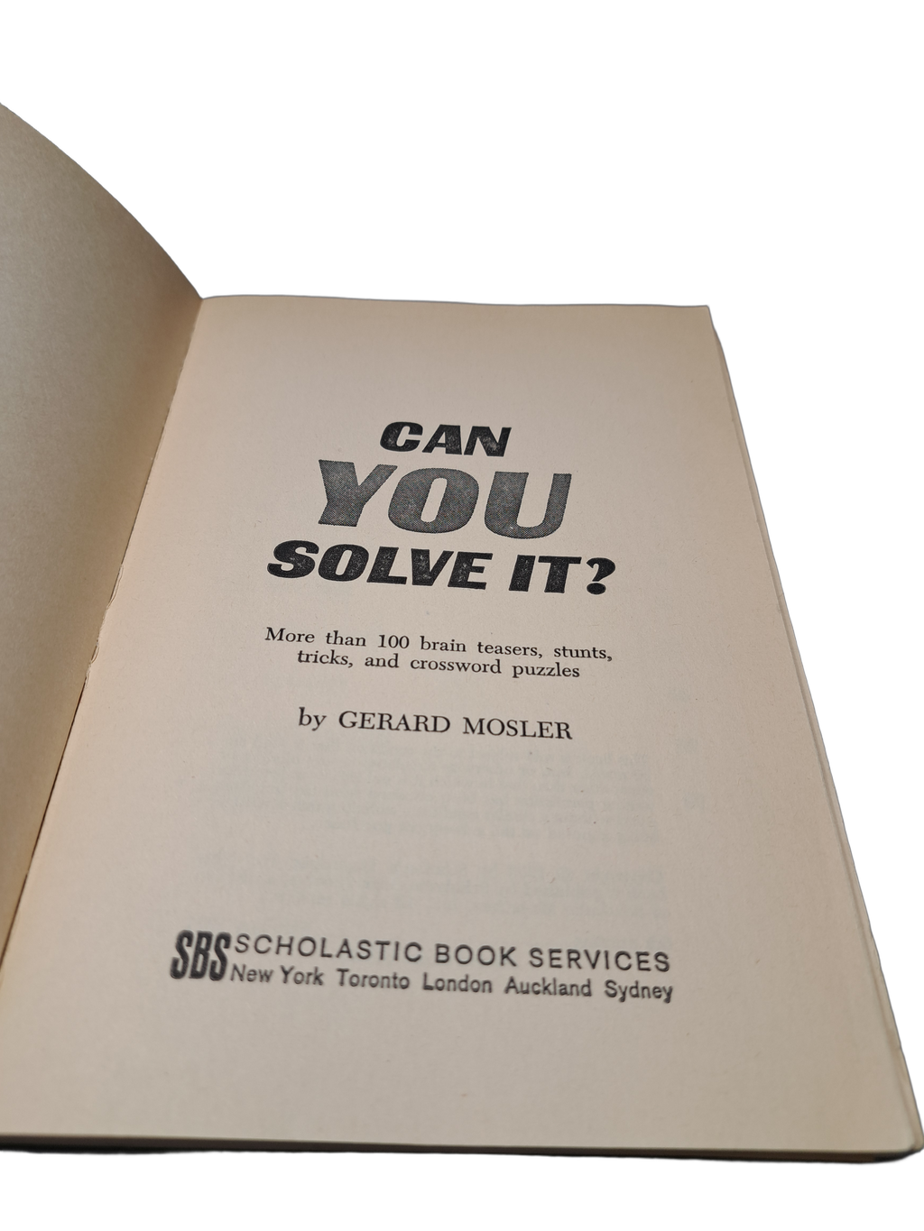 Vintage 1971 Can You Solve It? by Gerard Mosler