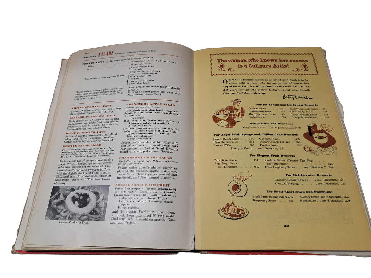 Vintage 1950 Betty Crocker's Picture Cook Book