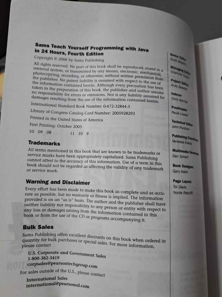 Sams Teach Yourself Programming with Java in 24 hours