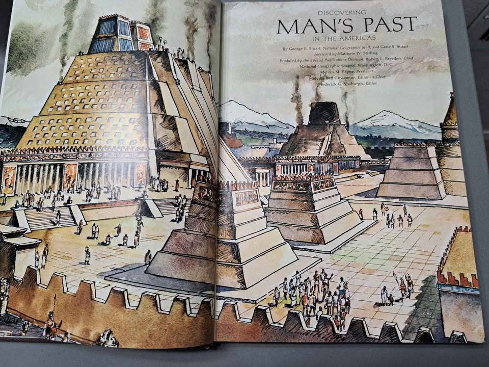 Vintage 1969 first printing of Discovering Man's Past in the Americas. National Geographic Society