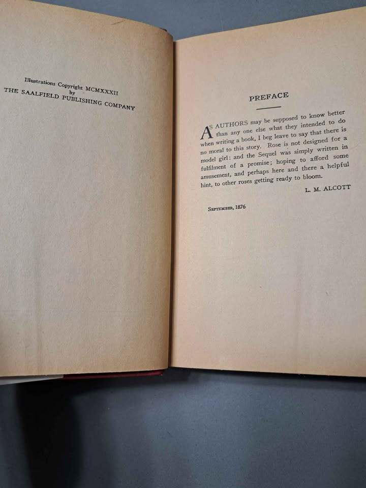 Rare Vintage 1876 Rose In Bloom by Louisa M Alcott hardcover (author of Little Women)