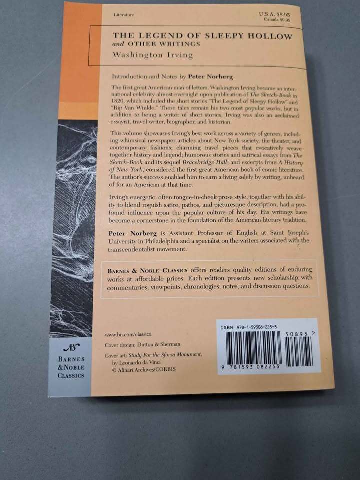 The Legend of Sleepy Hollow and Other Writings - Washington Irving (Barnes & Noble Classics series)