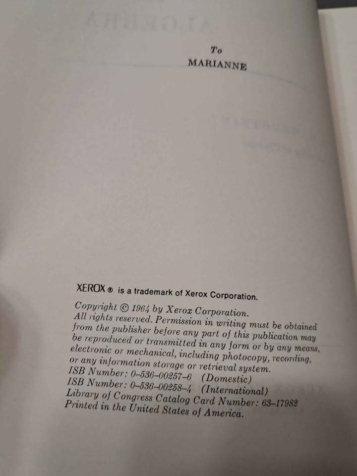 Vintage 1964 Topics in Algebra
