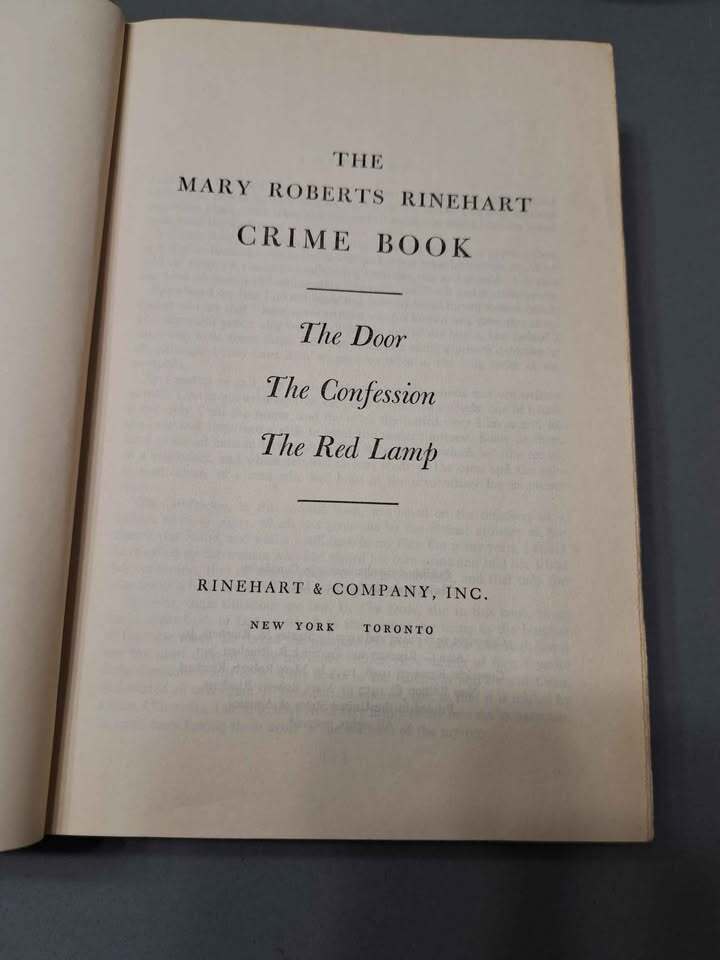 Vintage 1957 The Mary Rinehart Crime Book:The Door, The Confession, The Red Lamp