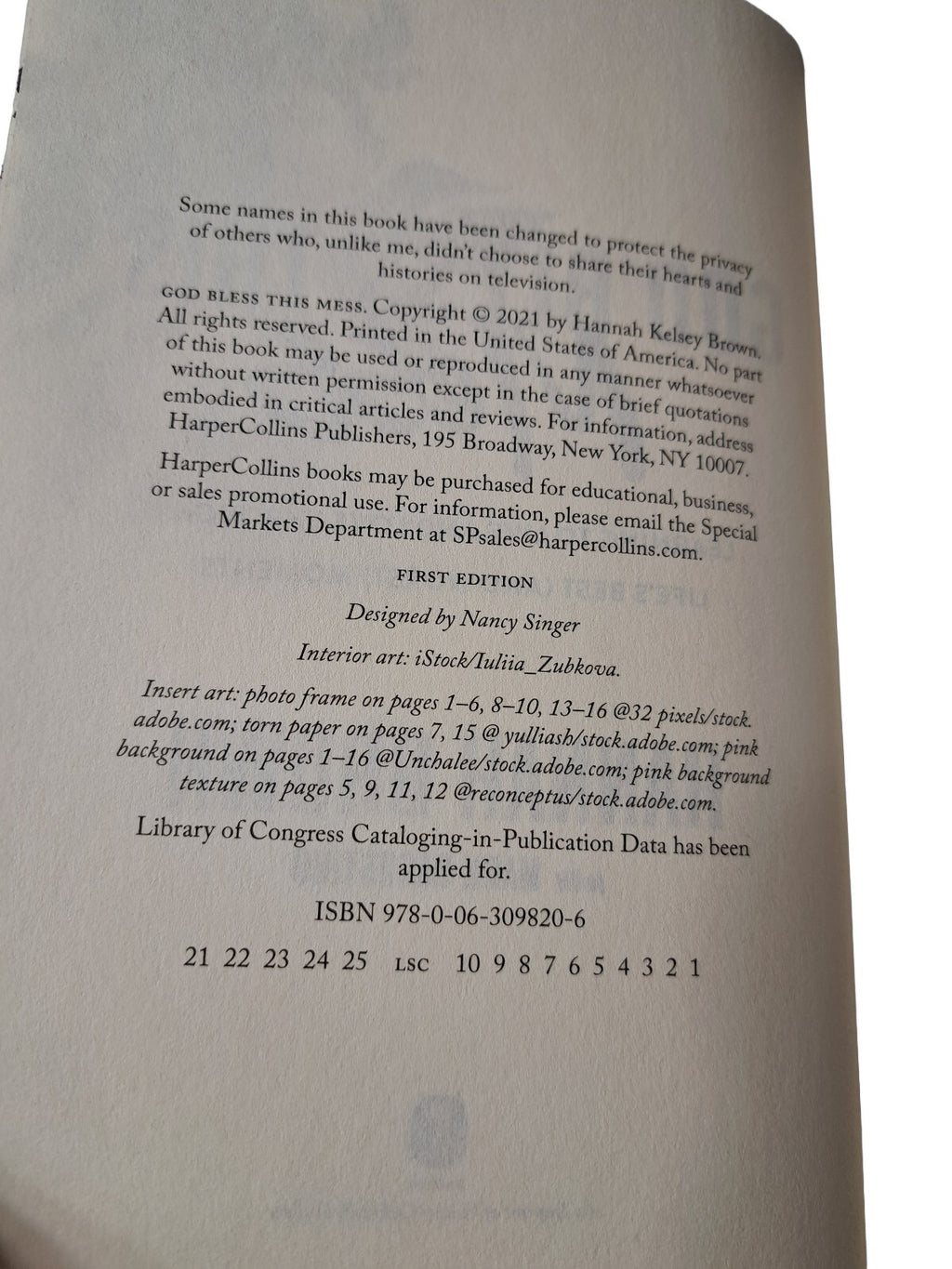 2021 first edition book of God Bless This Mess by Hannah Brown