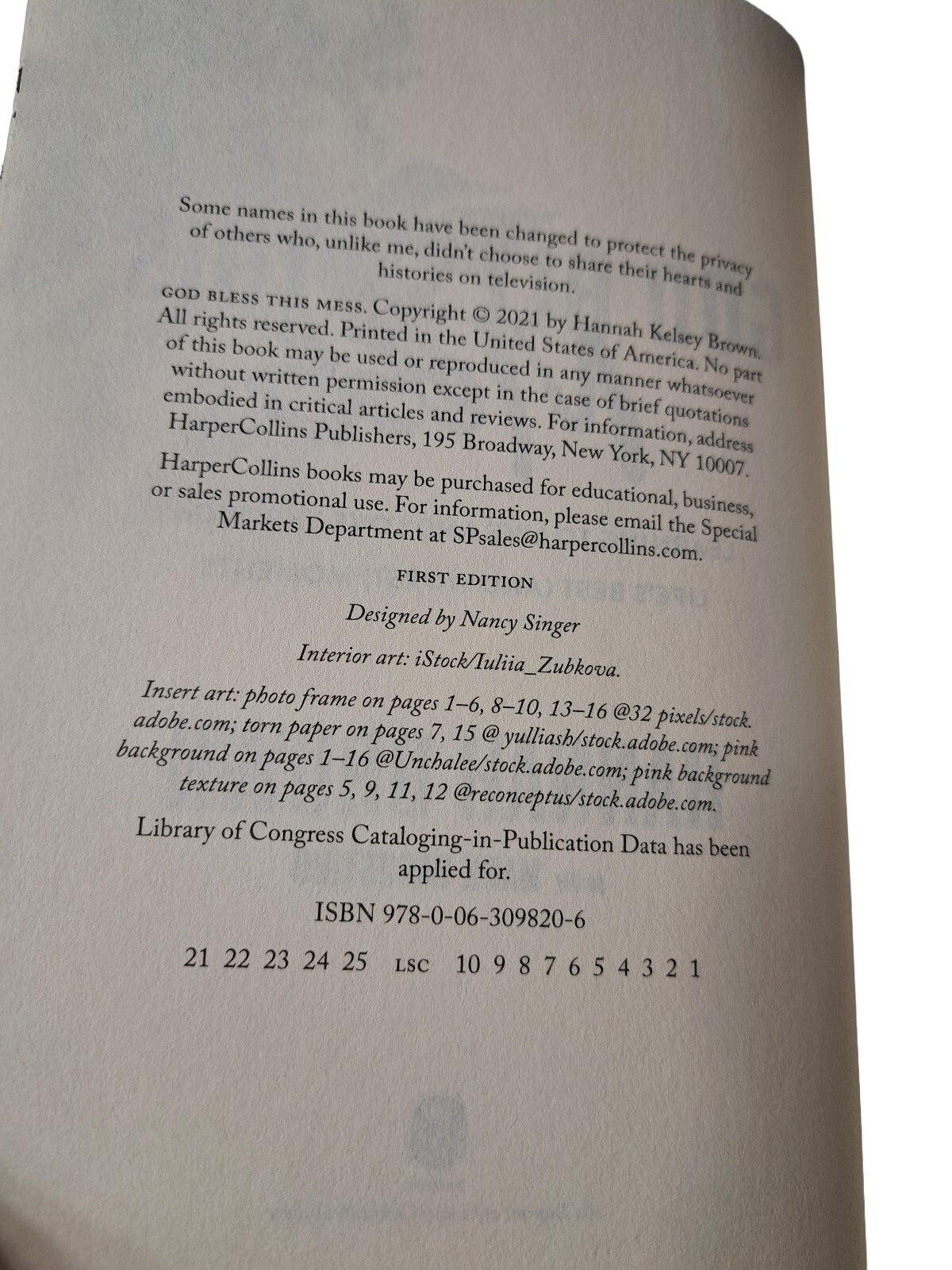 2021 first edition book of God Bless This Mess by Hannah Brown