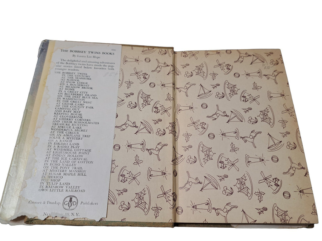 Vintage 1948 first edition of The Bobbsey Twins' Toy Shop book by Laura Lee Hope