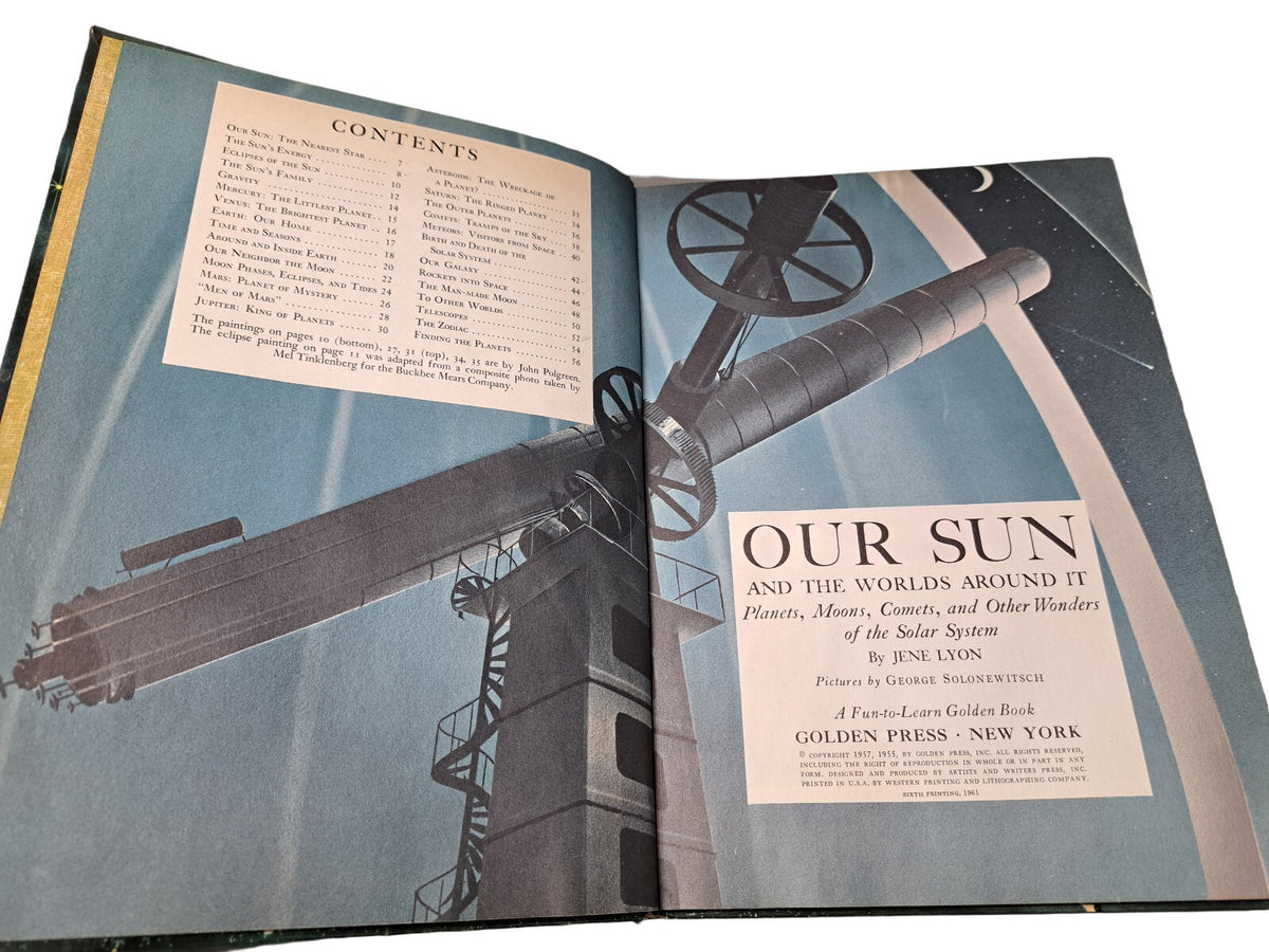 Vintage 1957 Our Sun and the Worlds Around It book by Jene Lyon