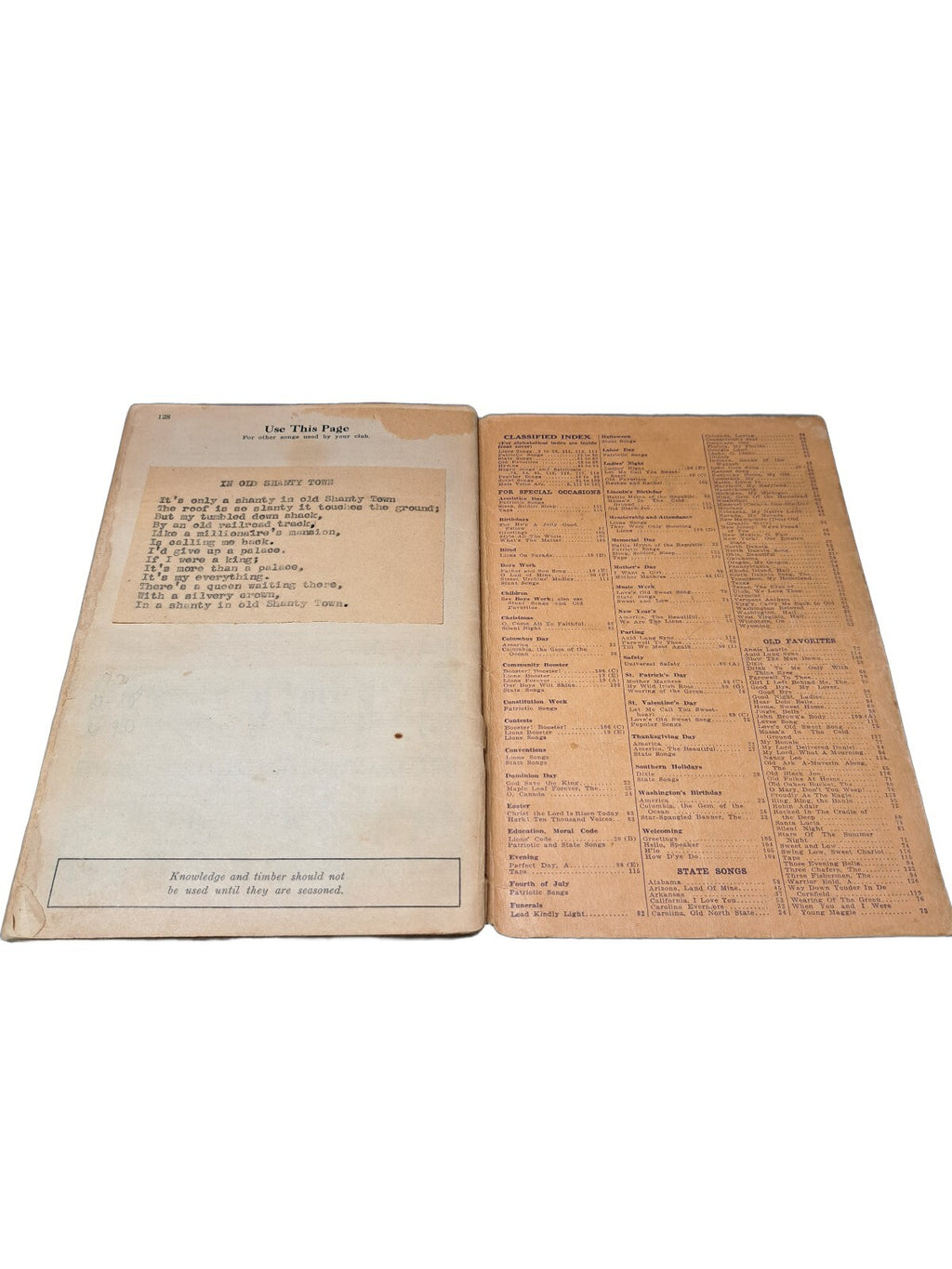 Vintage 1926 Songs for Lions