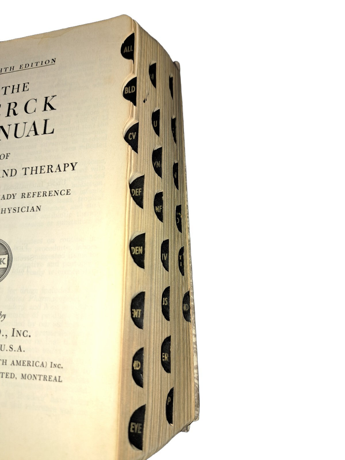 Vintage 1950 The Merck Manual of Diagnosis and Therapy:Ready Reference Physician