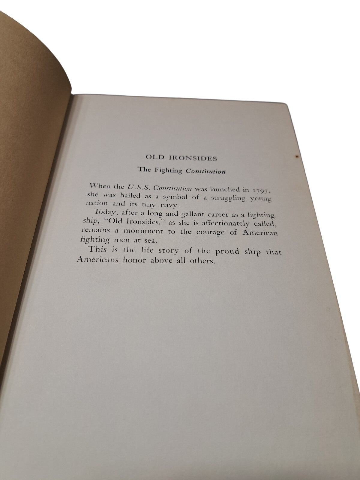 Vintage 1955 Old Ironsides The Fighting Constitution book by Harry Hansen