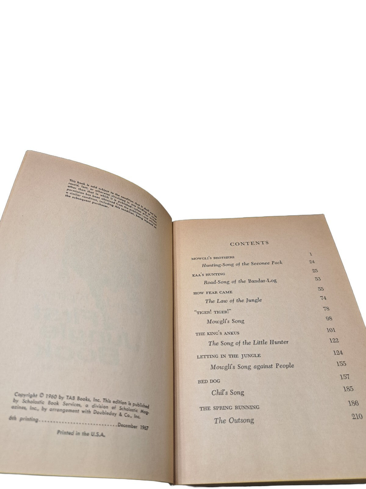 Vintage 1967 First Jungle Book by Rudyard Kipling