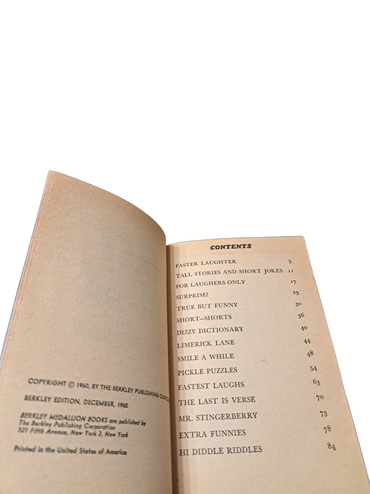 Vintage 1960 Fast Laughs book edited by John Norment