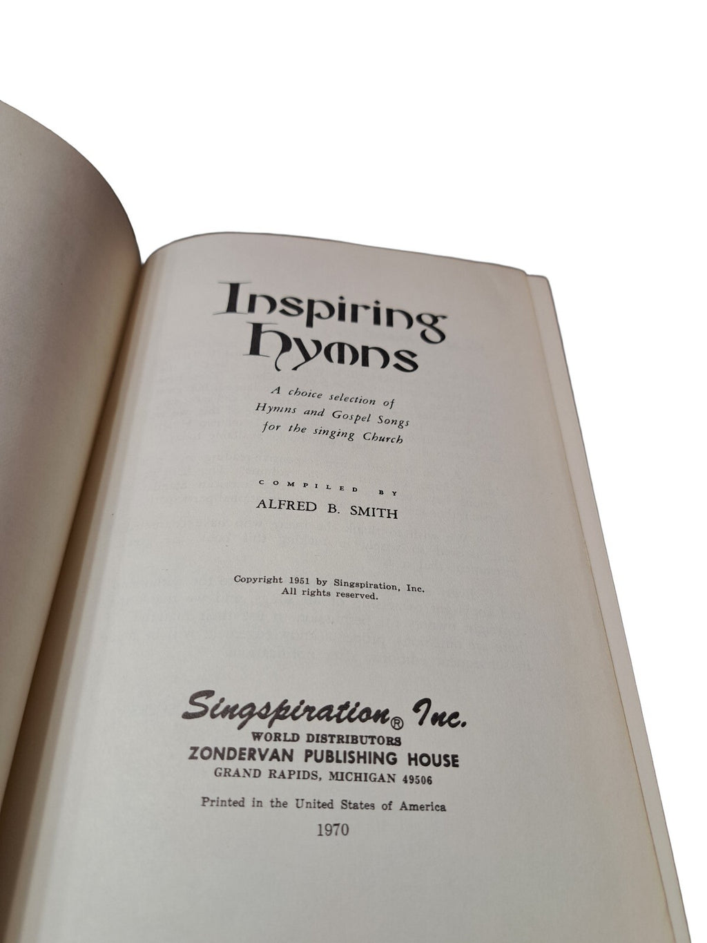 Vintage 1970 Inspiring Hymns book