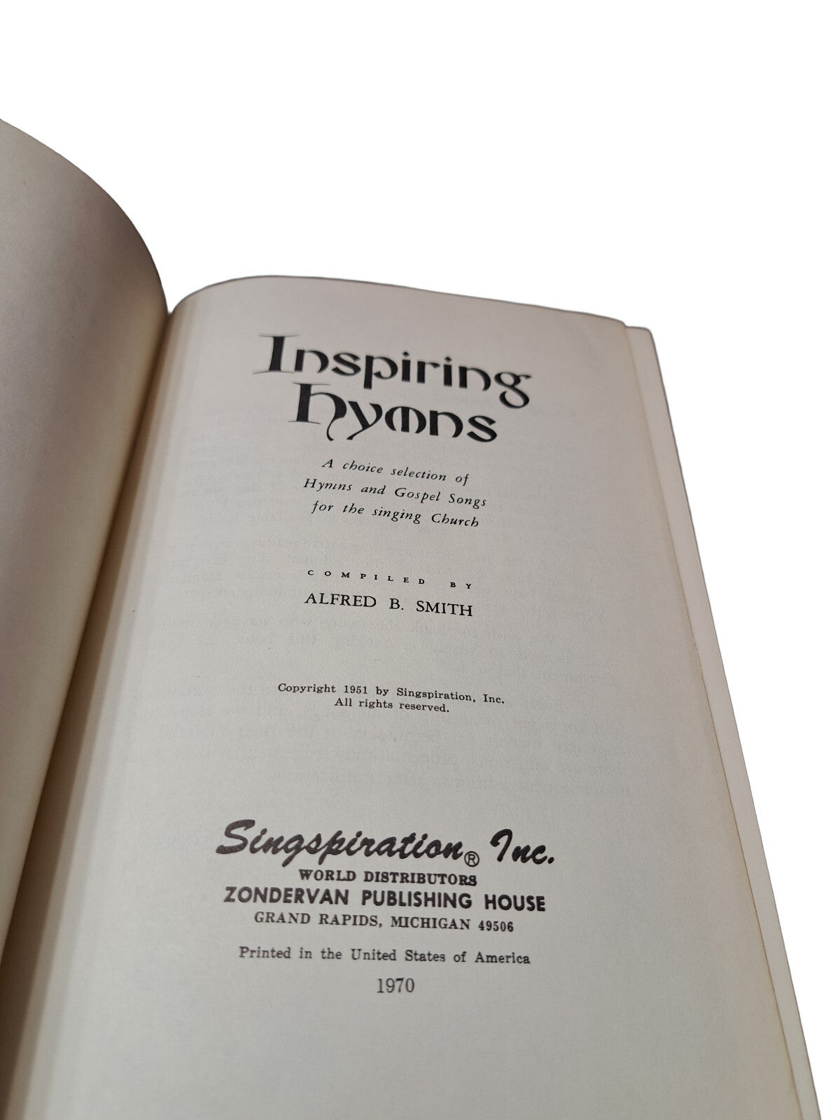 Vintage 1970 Inspiring Hymns book