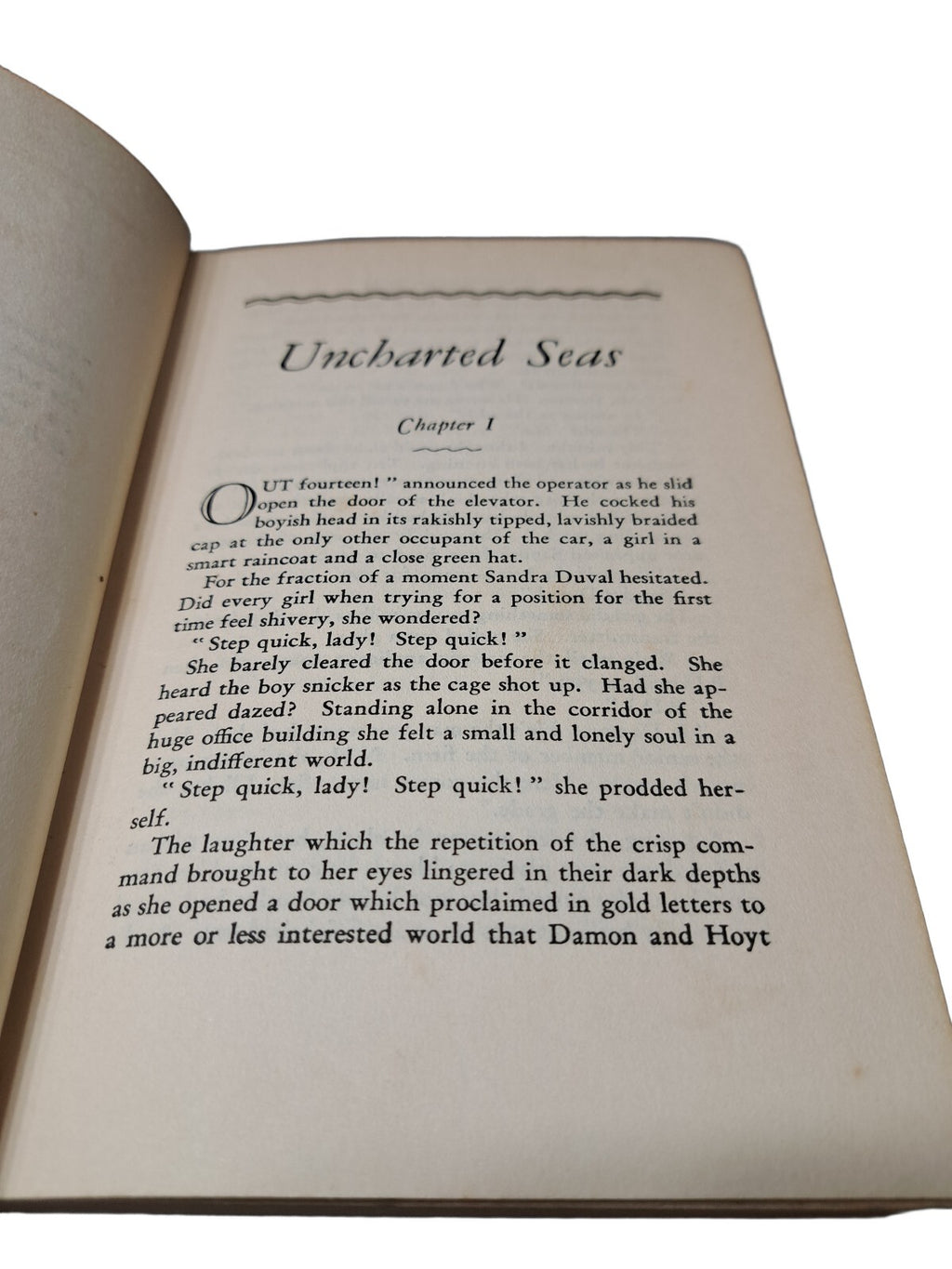 Vintage 1932 first edition of Uncharted Seas book by Emilie Loring