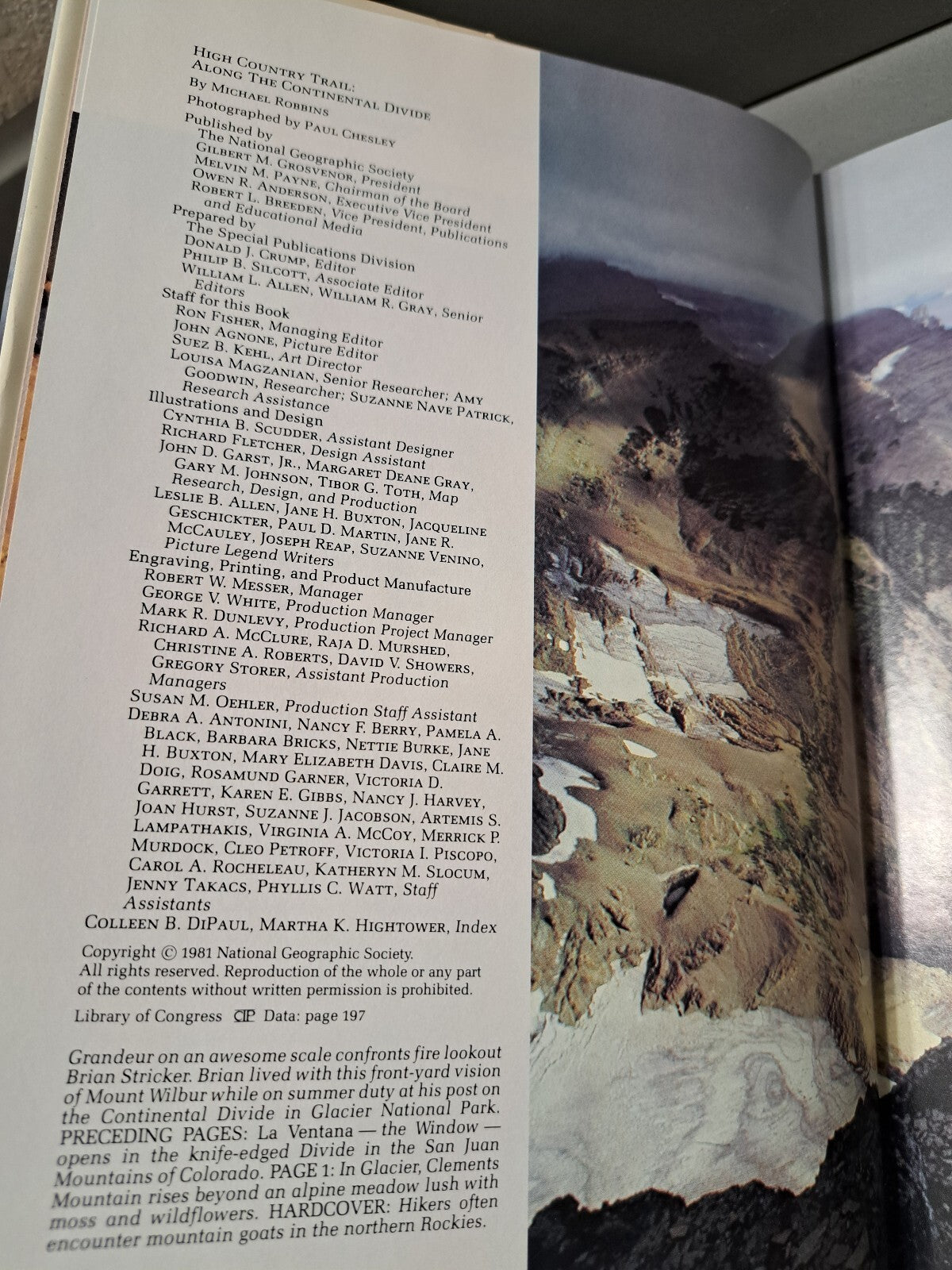 Vintage 1981 High Country Trail: Along the Continental Divide