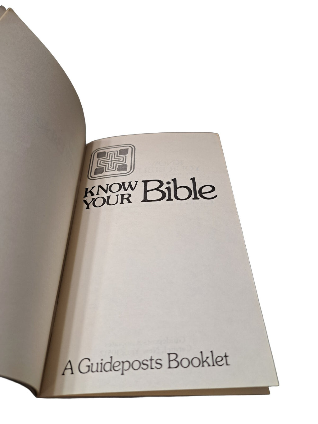 Vintage 1962 Know Your Bible, A Guideposts Booklet