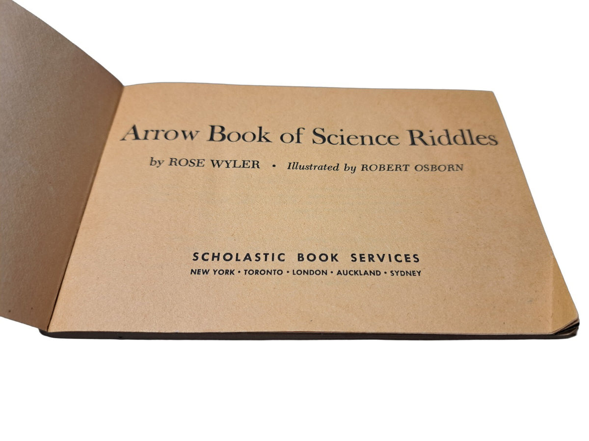 Vintage 1971 Arrow Book of Science Riddles by Rose Wyler