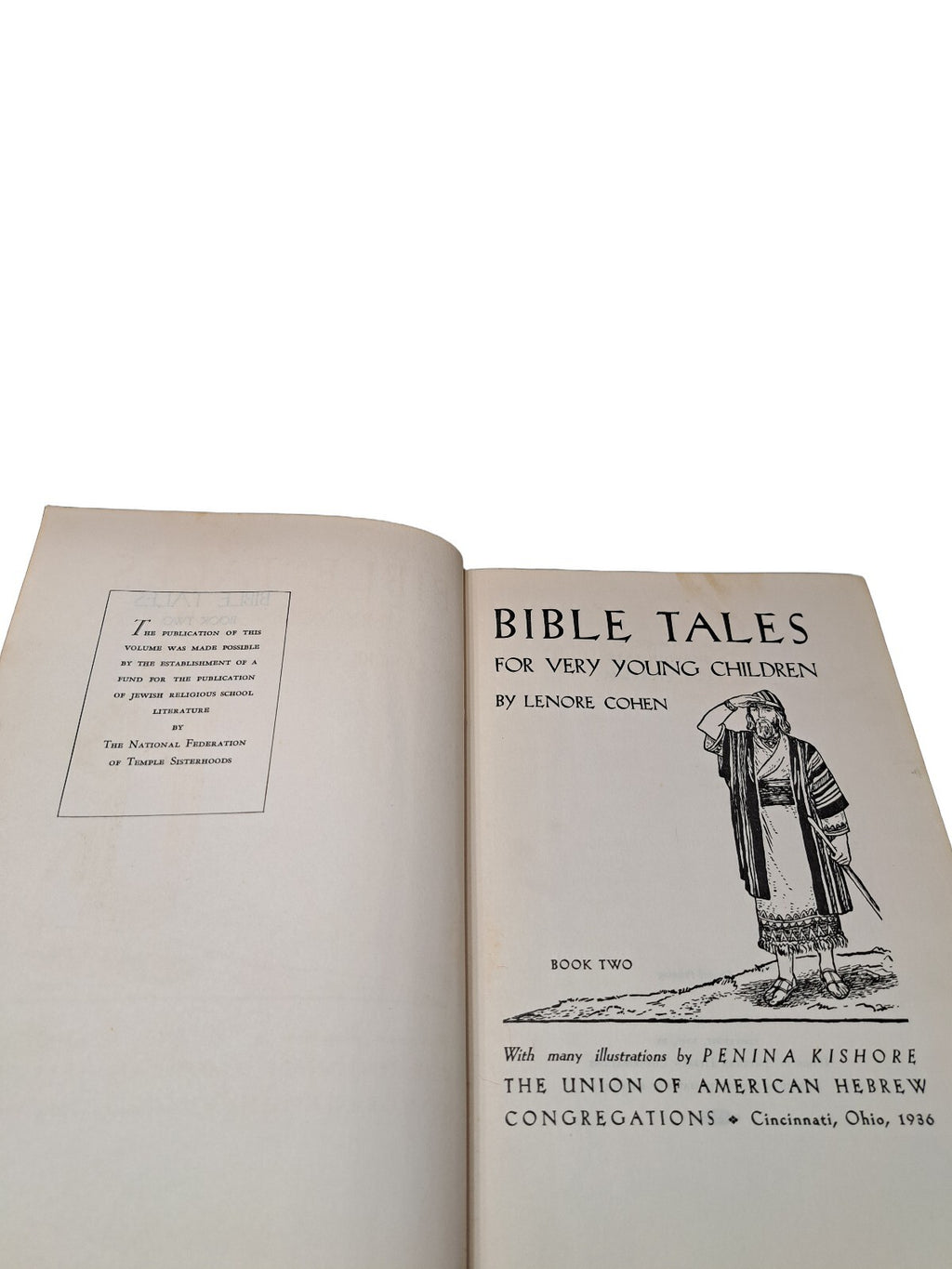 Vintage 1936 Bible Tales for Very Young Children, book two, by Lenore Cohen