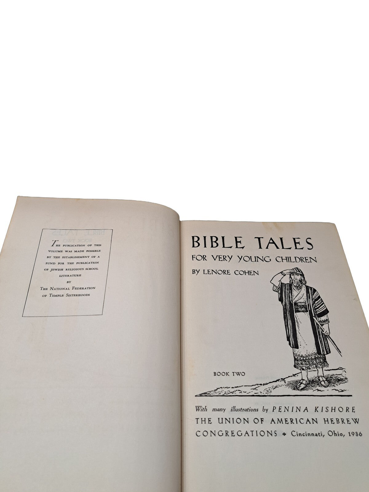 Vintage 1936 Bible Tales for Very Young Children, book two, by Lenore Cohen
