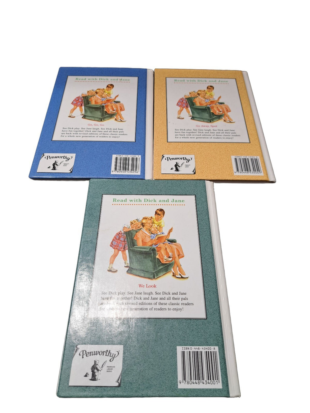 Vintage 1979 & 1984 Read with Dick and Jane series - books 1, 2, 4-6