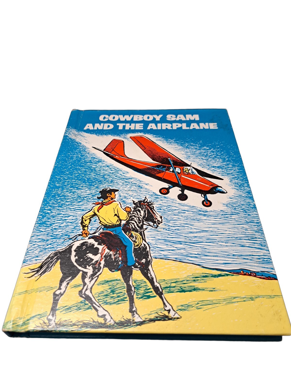 Vintage 1976 Cowboy Sam and the Airplane book by Edna Walker Chandler