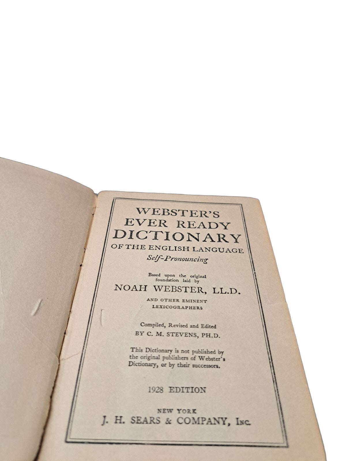 Vintage 1928 Webster's Ever Ready Dictionary of the English Language