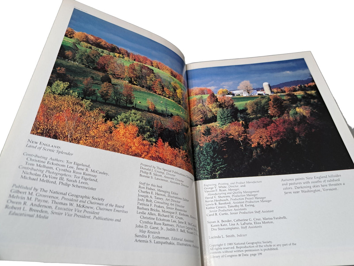 Vintage 1989 New England: Land of Scenic Splendor