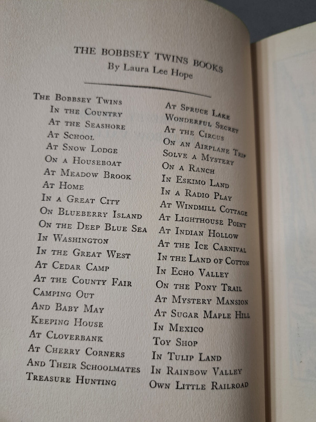 Vintage 1950 first edition of The Bobbsey Twins in Rainbow Valley book by Laura Lee Hope