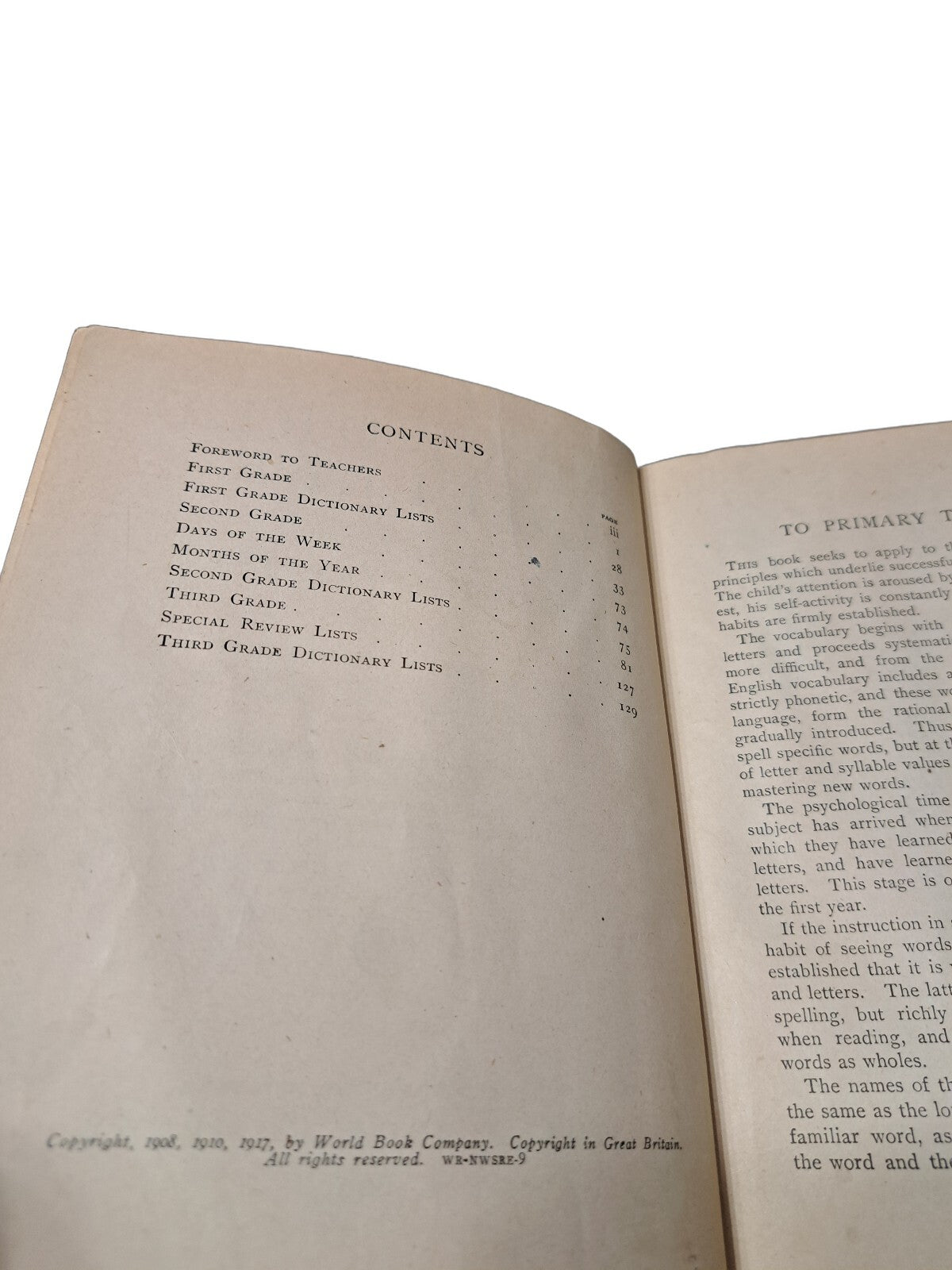 Vintage 1919 New-World Speller: First Book