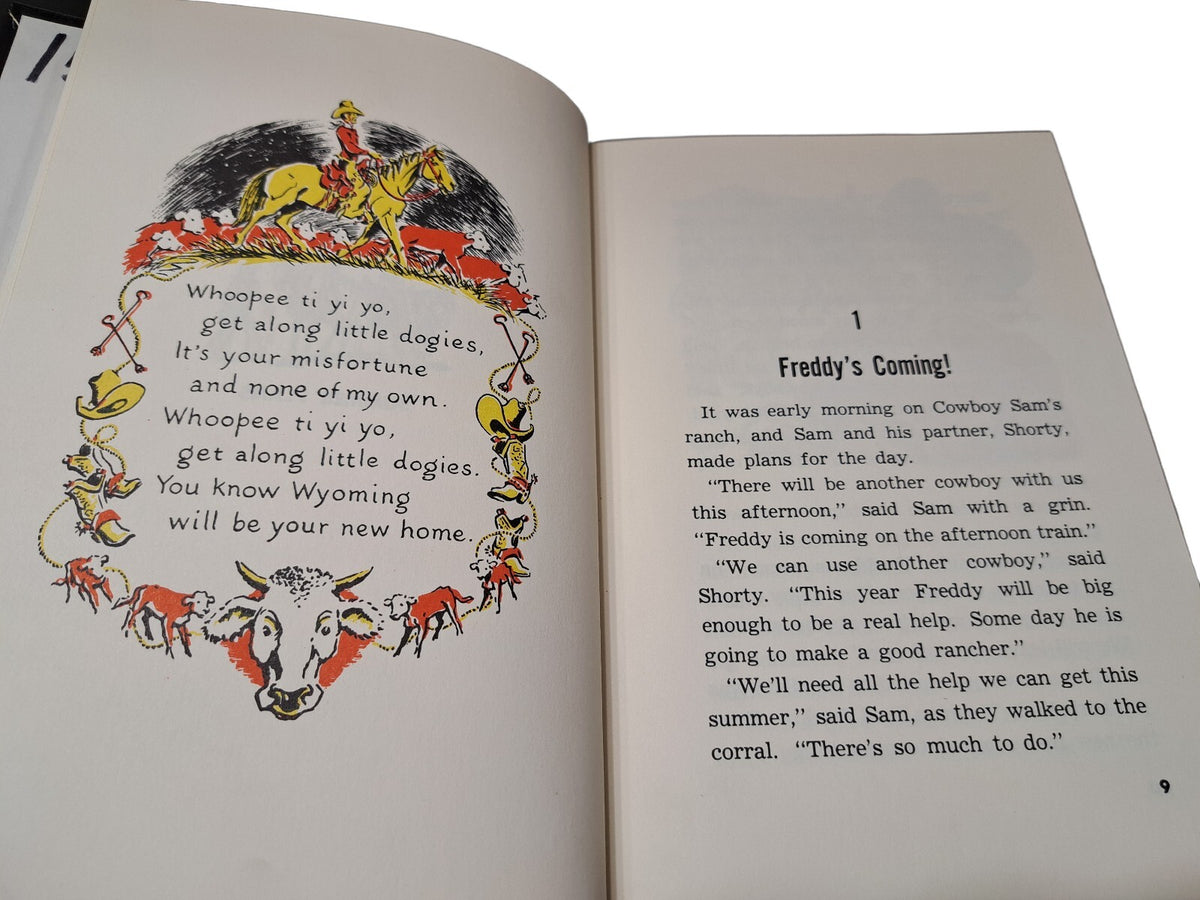 Vintage 1970 Cowboy Sam and the Rustlers book by Edna Walker Chandler