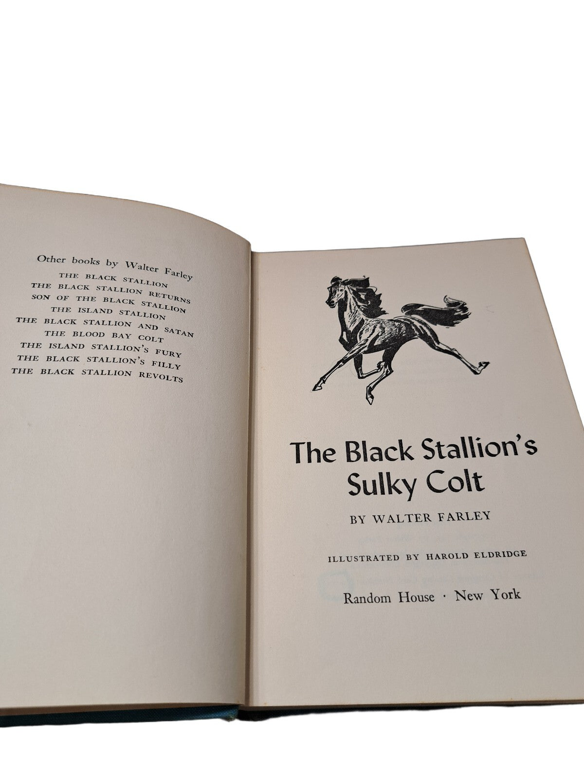 Vintage 1954 The Black Stallion's Sulky Colt book by Walter Farley