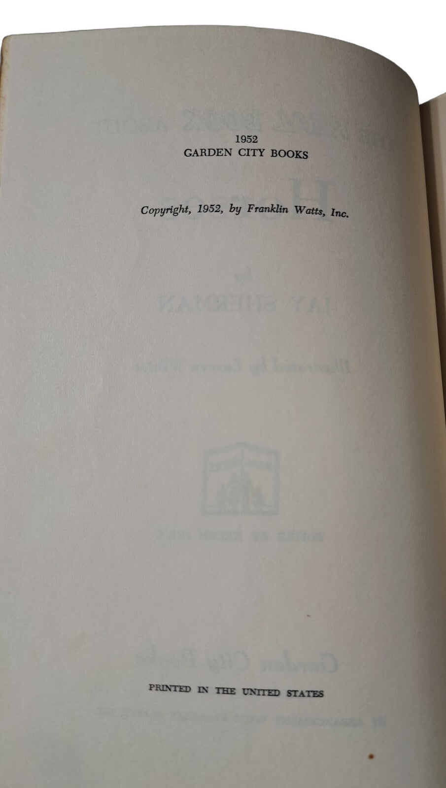 Vintage 1952 The Real Book About Horses by Jay Sherman