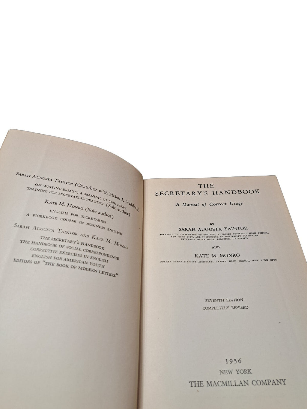 Vintage 1958 The Secretary's Handbook