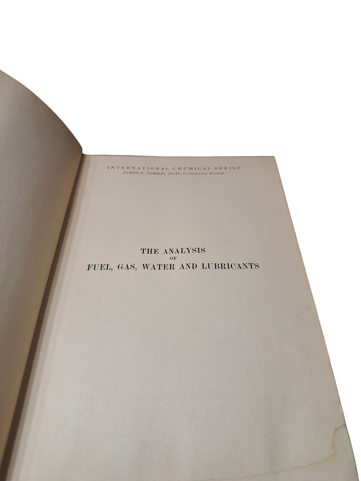 Vintage 1932 The Analysis of Fuel, Gas, Water and Lubricants book by S. W. Parr