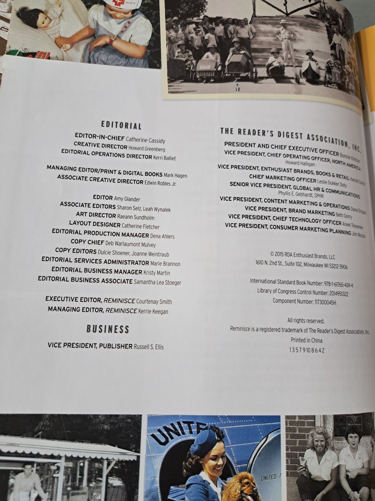 2015 Reminisce: Pictures from the Past book