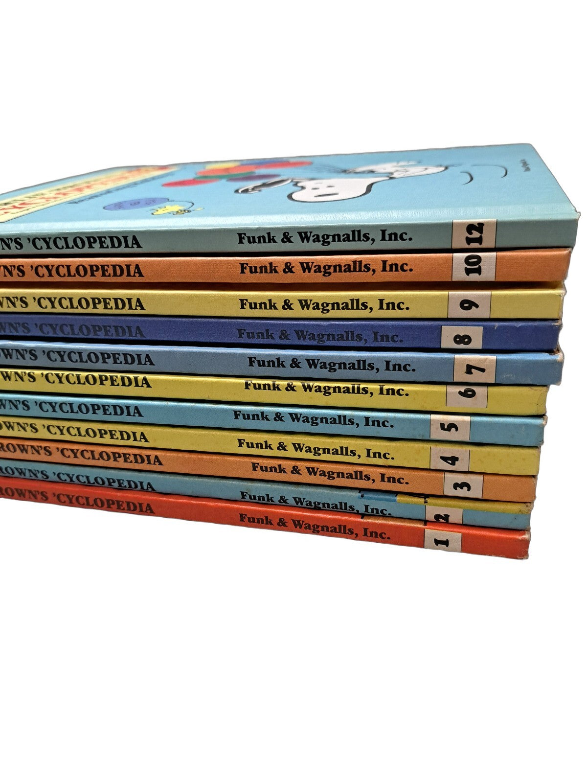 Vintage 1980 Charlie Brown's 'Cyclopedia book set of volumes 1-10 & 12