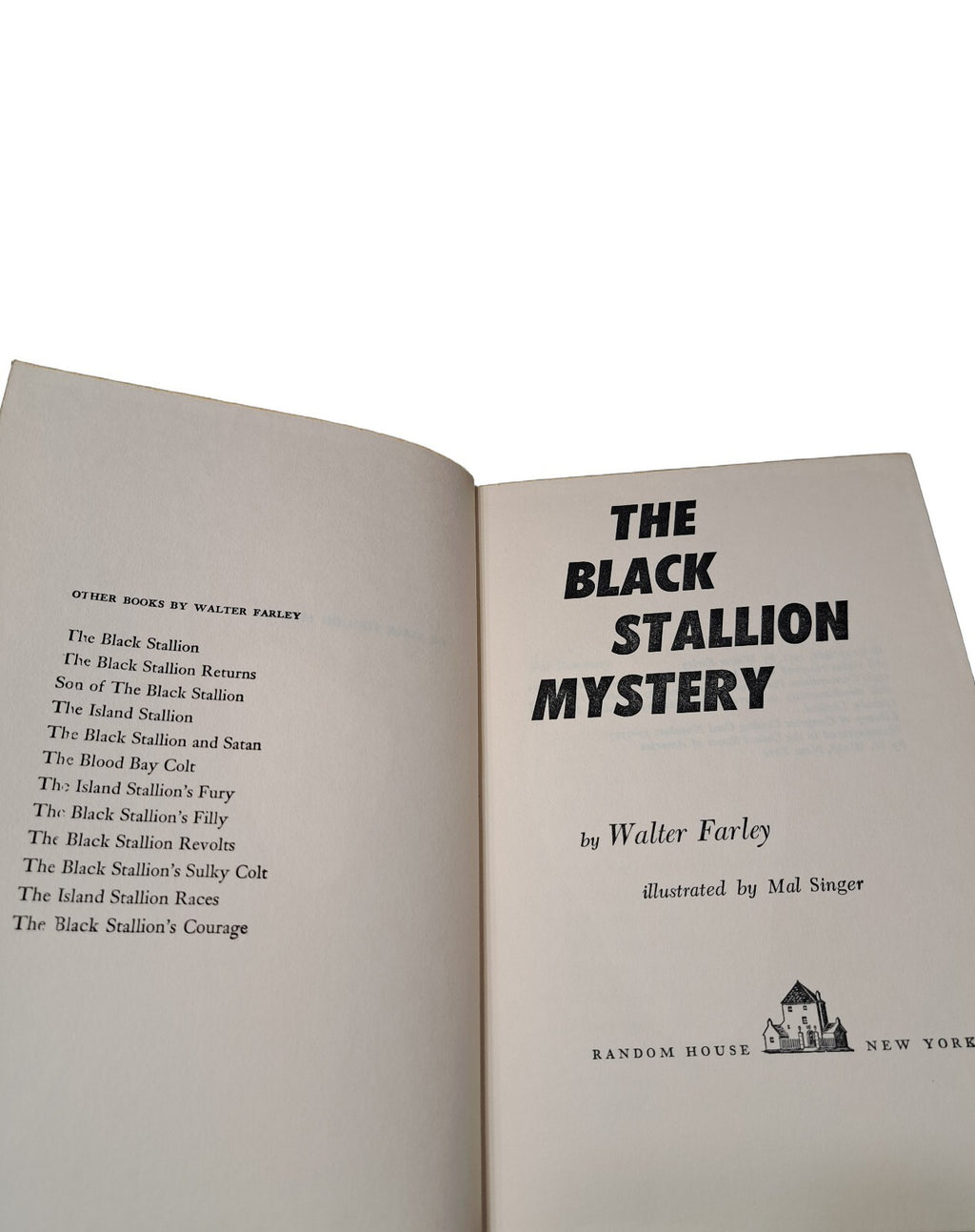 Vintage 1957 The Black Stallion Mystery book by Walter Farley