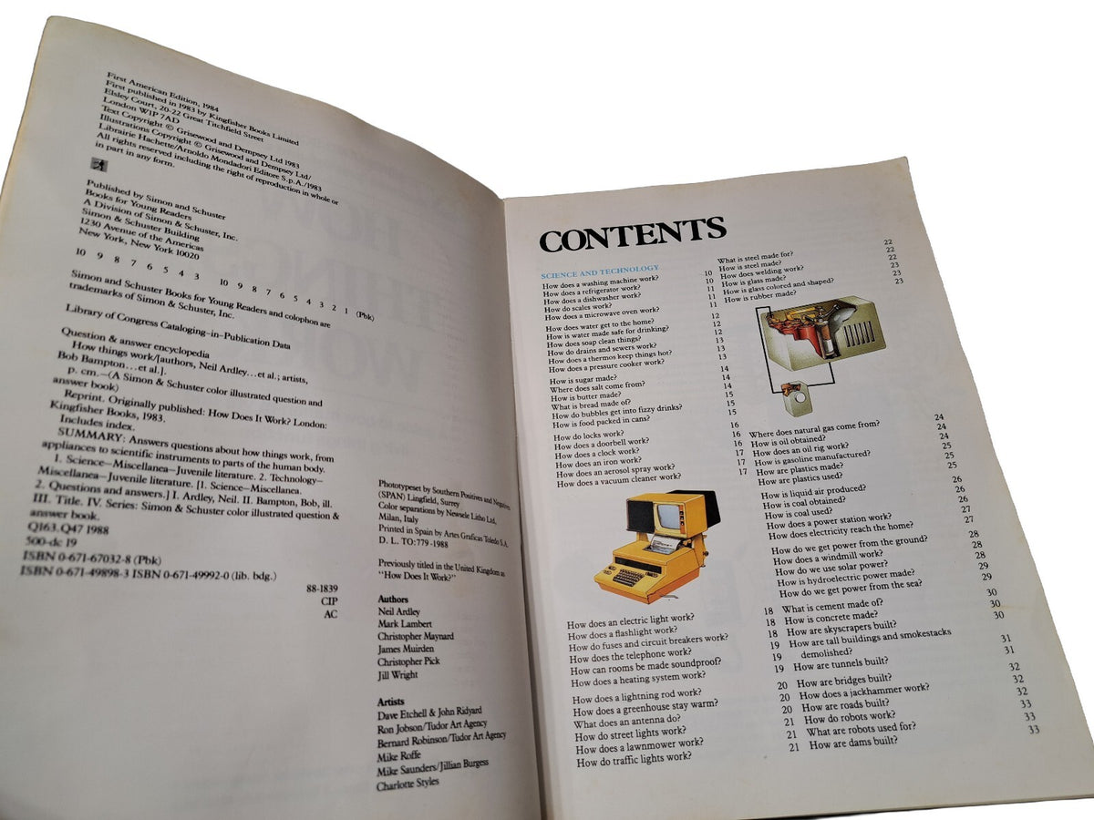 Vintage 1984 first American edition of How Things Work book