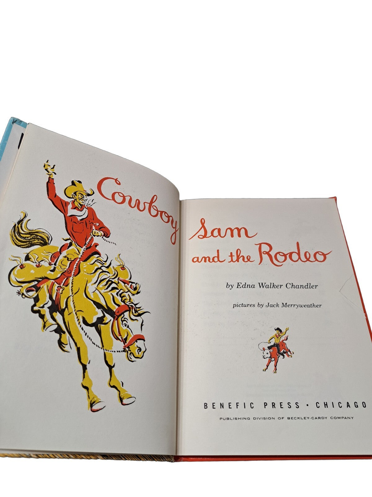 Vintage 1976 Cowboy Sam and the Rodeo book by Edna Walker Chandler