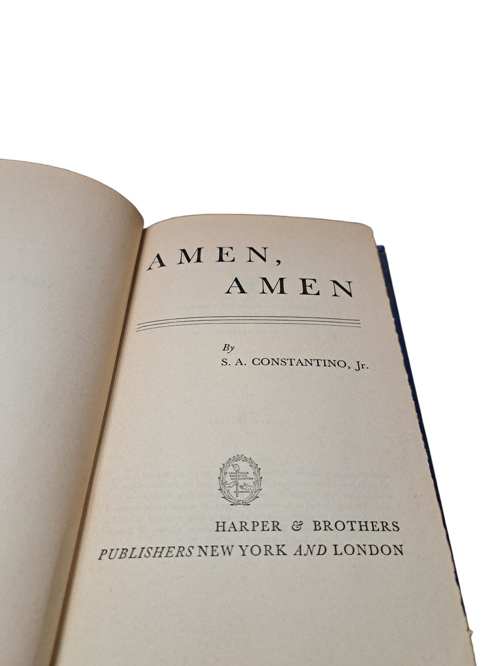 Vintage 1944 Amen, Amen book by S A Constantino Jr