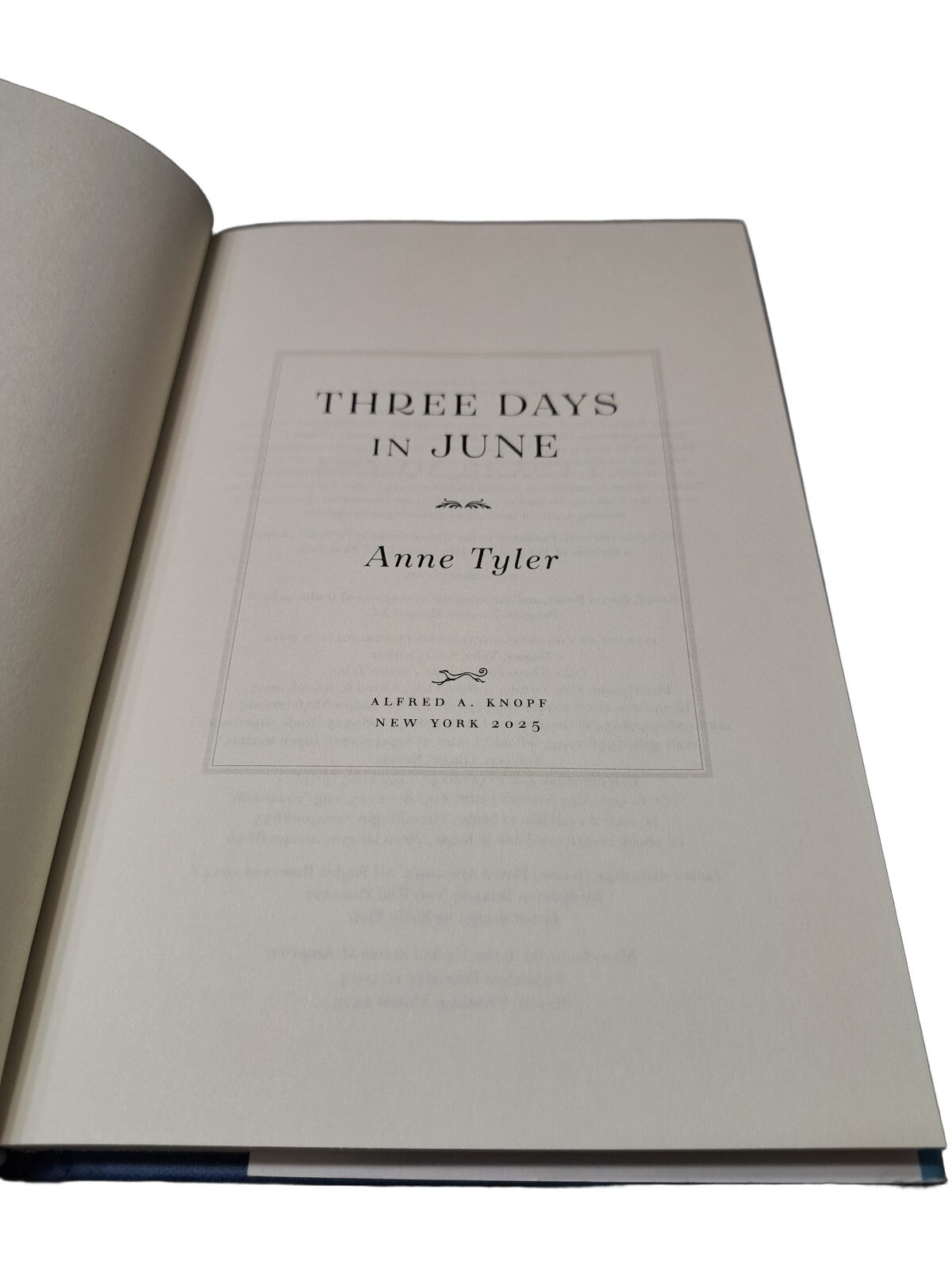 2025 Three Days in June by Anne Tyler