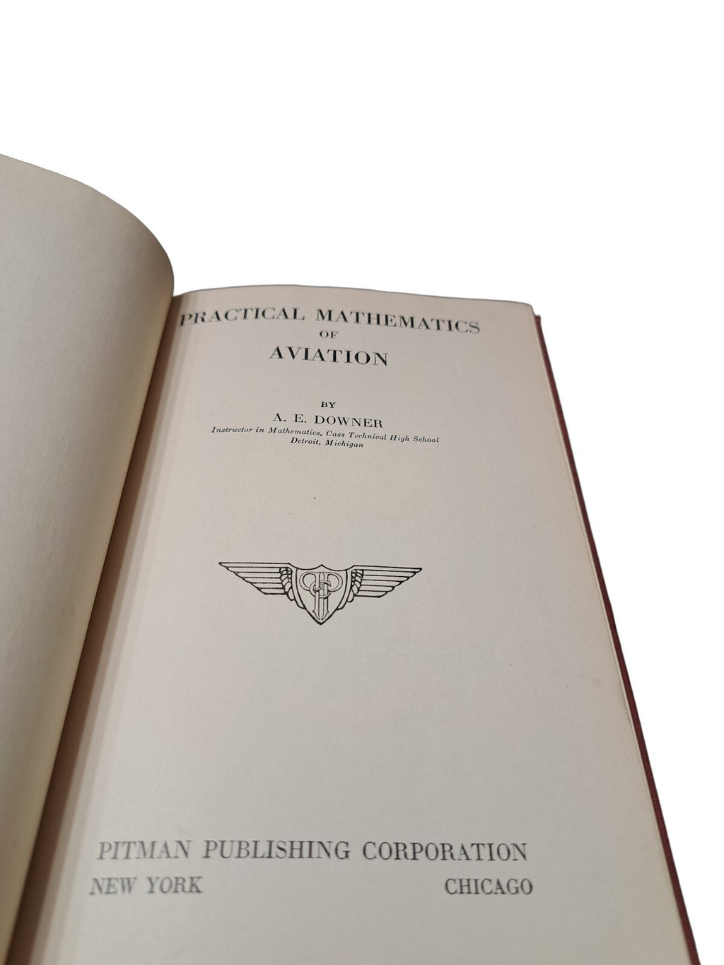 Vintage 1942 Practical Mathematics of Aviation book by A E Downer