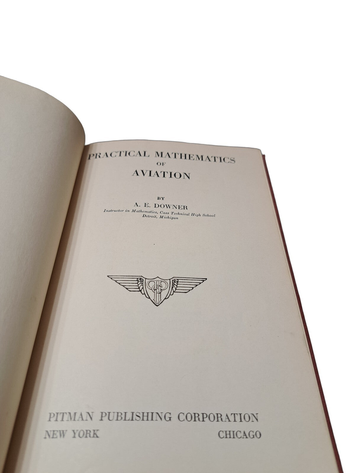 Vintage 1942 Practical Mathematics of Aviation book by A E Downer