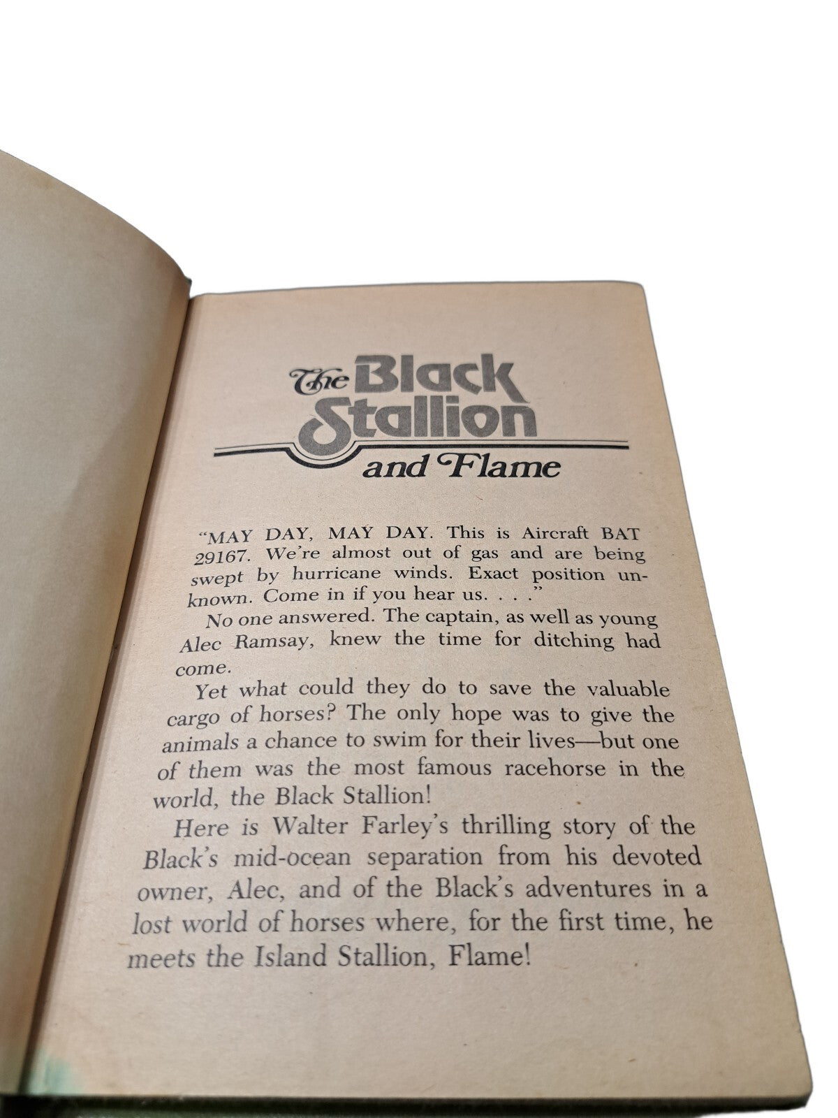 Vintage 1960 The Black Stallion and Flame book by Walter Farley