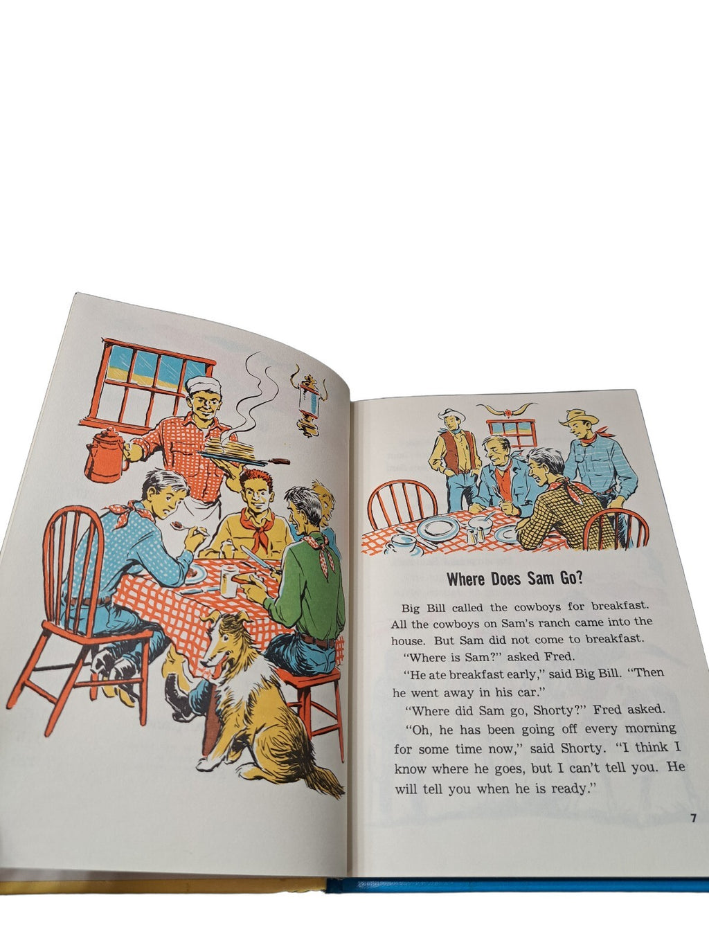 Vintage 1976 Cowboy Sam and the Airplane book by Edna Walker Chandler