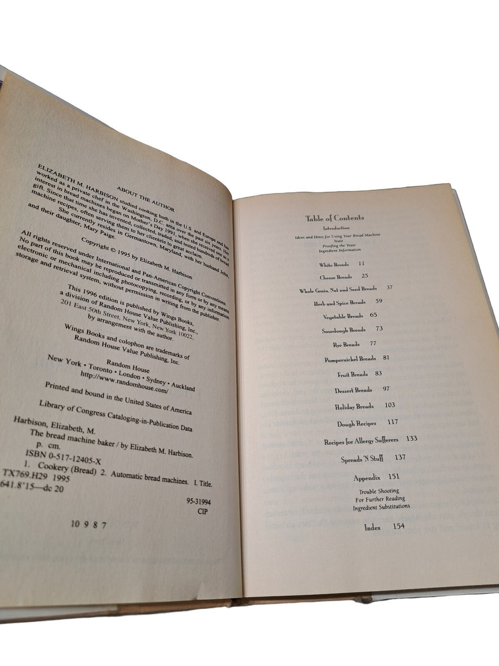 1996 The Bread Machine Baker by Elizabeth M Harbison