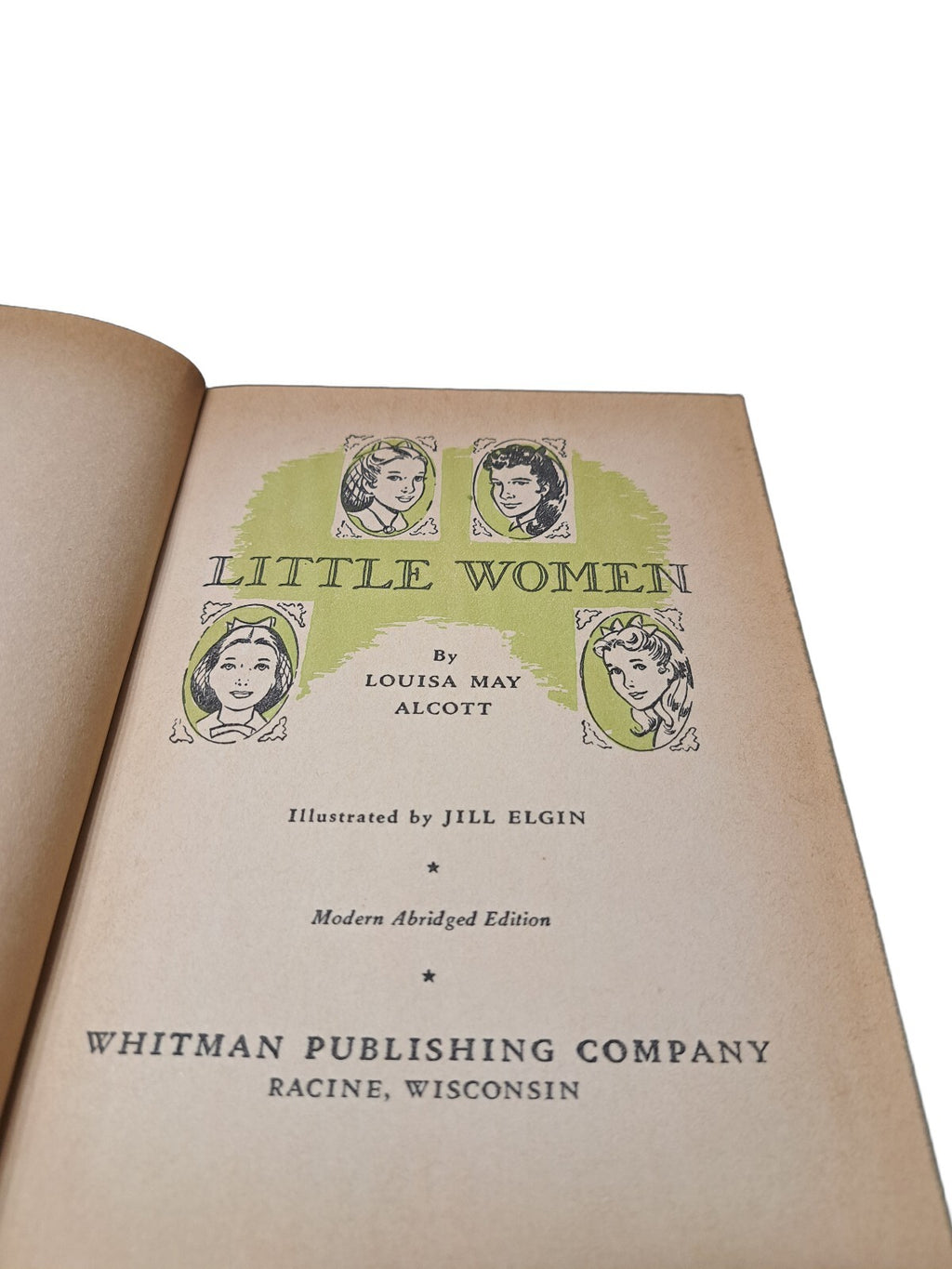 Vintage 1955 Little Women book by Louisa May Alcott (Modern Abridged Edition)