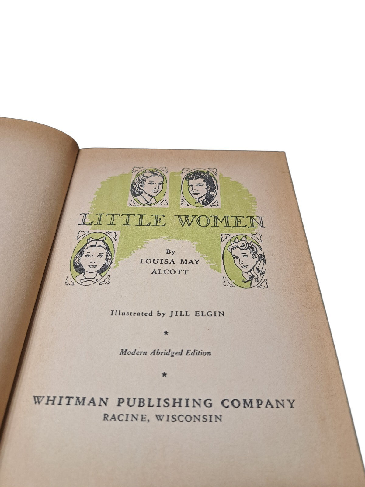 Vintage 1955 Little Women book by Louisa May Alcott (Modern Abridged Edition)
